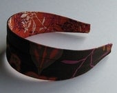 REVERSIBLE Brown and Orange Loft Flexible Fabric Headband