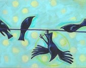 Clumsy Crow notecard