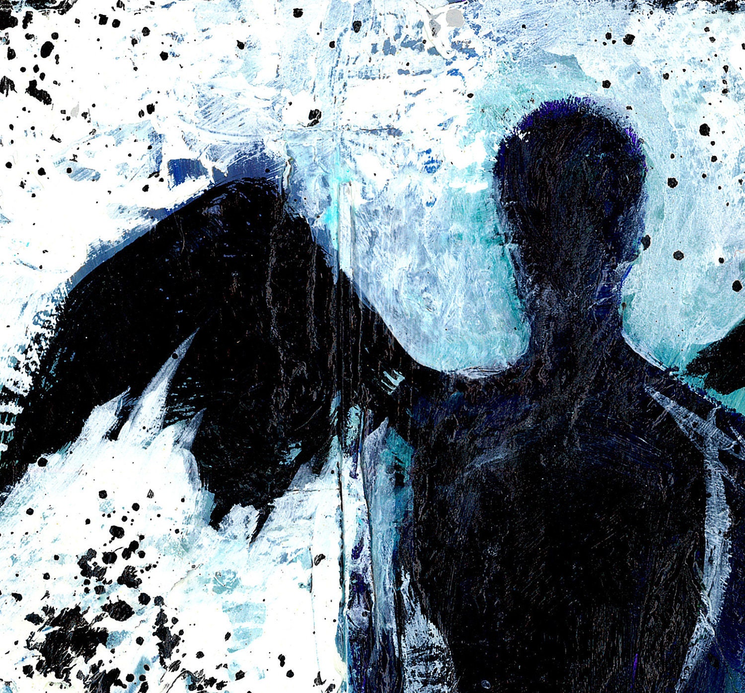 Dark Angel ... print from original painting in 8x10 mat by Kathy Morton Stanion EBSQ