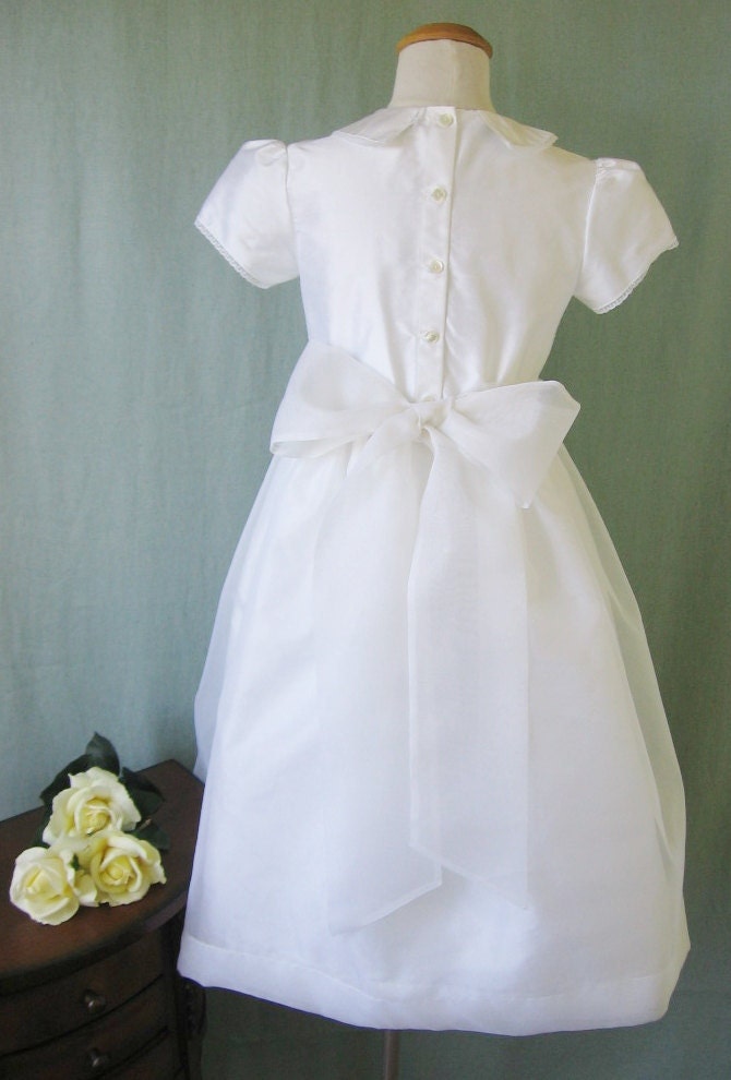 Silk Organza Girls First Communion Dress - Kathleen