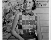 Columbia Cross Country Blouse No. 5412 - Vintage 1930s Knitting Pattern, 1934