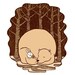 Sleepy Bear and Bunny Forest Art Print