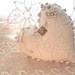 Fabric ooak heart pillow- pretty- creamy white shabby chic pillow- romantic Valentine heart pillow- fiber art- frayed edges