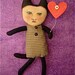 Cat girl art doll- Valentine- Clarice- ugly cute- weird- contemporary folk art- ooak doll