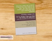 Housewarming or Moving Announcement - Paint chip -  Digital File or Printed 4x6