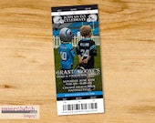Ticket Stub Birthday Invitation -Any Team Color - Any Sport- Digital File or Printed