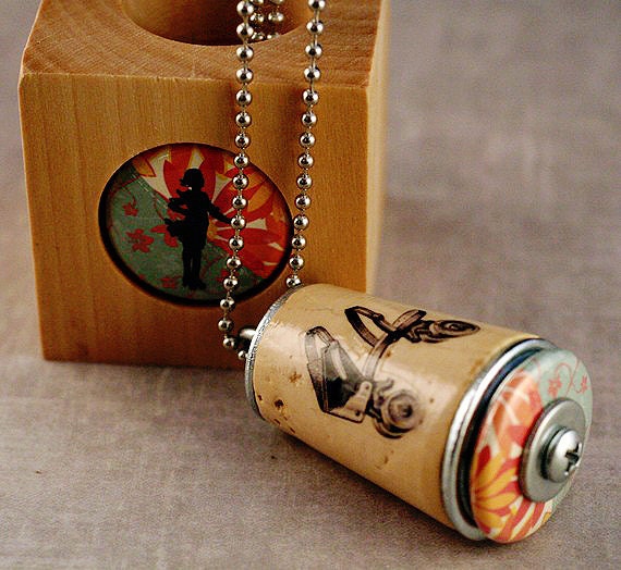 Cork Necklace for Roller Skater - Let's Roll by Uncorked