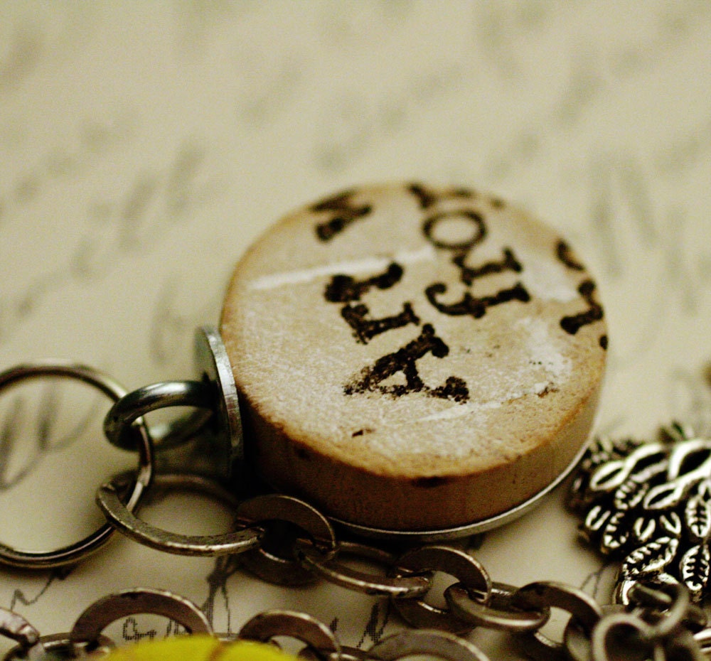 Art is Life Recycled Wine Cork Necklace - Upcycled by Uncorked - FREE Gift Today