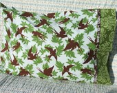 SPARROW and LEAF Pillowcase Pair Standard or Queen