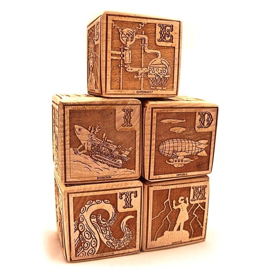 The Young Mad Scientist's First Alphabet Blocks