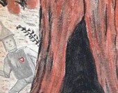 Tin Man Off the Yellow Brick Road and Into the Redwoods Original Drawing