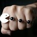 Pacman Ring Series- Sterling Silver and Black Onyx