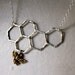 Ready to Ship- Sweets for the Sweet- Sterling Silver Honeycomb Necklace by Rachel Pfeffer