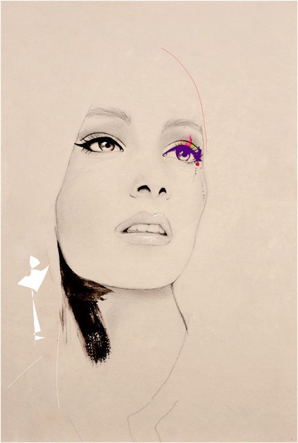 Before Show - Fashion Illustration Art Print - Portrait - Woman - Painting