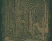 Tangled Forest T-shirt on Green ..... Men's Tee Shirt S M L XL 2XL 3XL