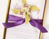 Luxury, Boxed, Classy Wedding Invitation - POMTIKI PINWHEEL