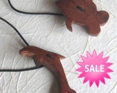 SALE, SALE - Fish and Dolphin Wooden Hair Ties