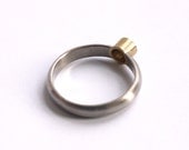 Chocolate Diamond Ring - White Gold & Yellow Gold