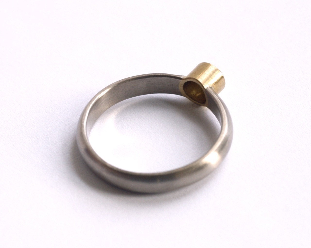 Chocolate Diamond Ring - White Gold & Yellow Gold