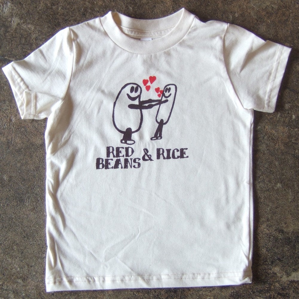 Organic Red Beans and Rice American Apparel Natural Kid's T-Shirt - Sustainable Edition