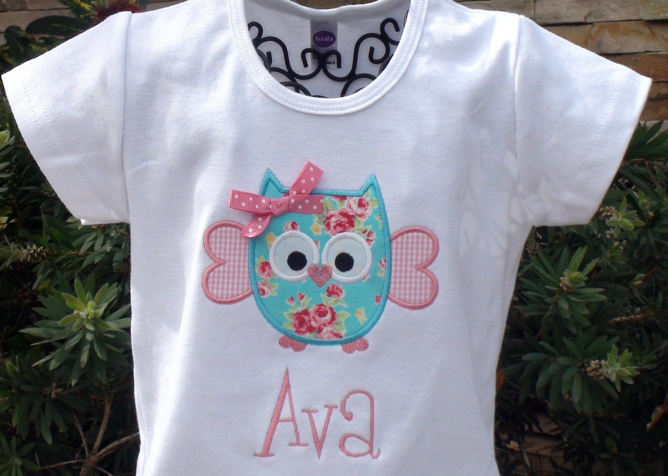 Personalized Sweet Owl  Shirt T-Shirt - Custom Made Sizes 3 mos-Youth 12
