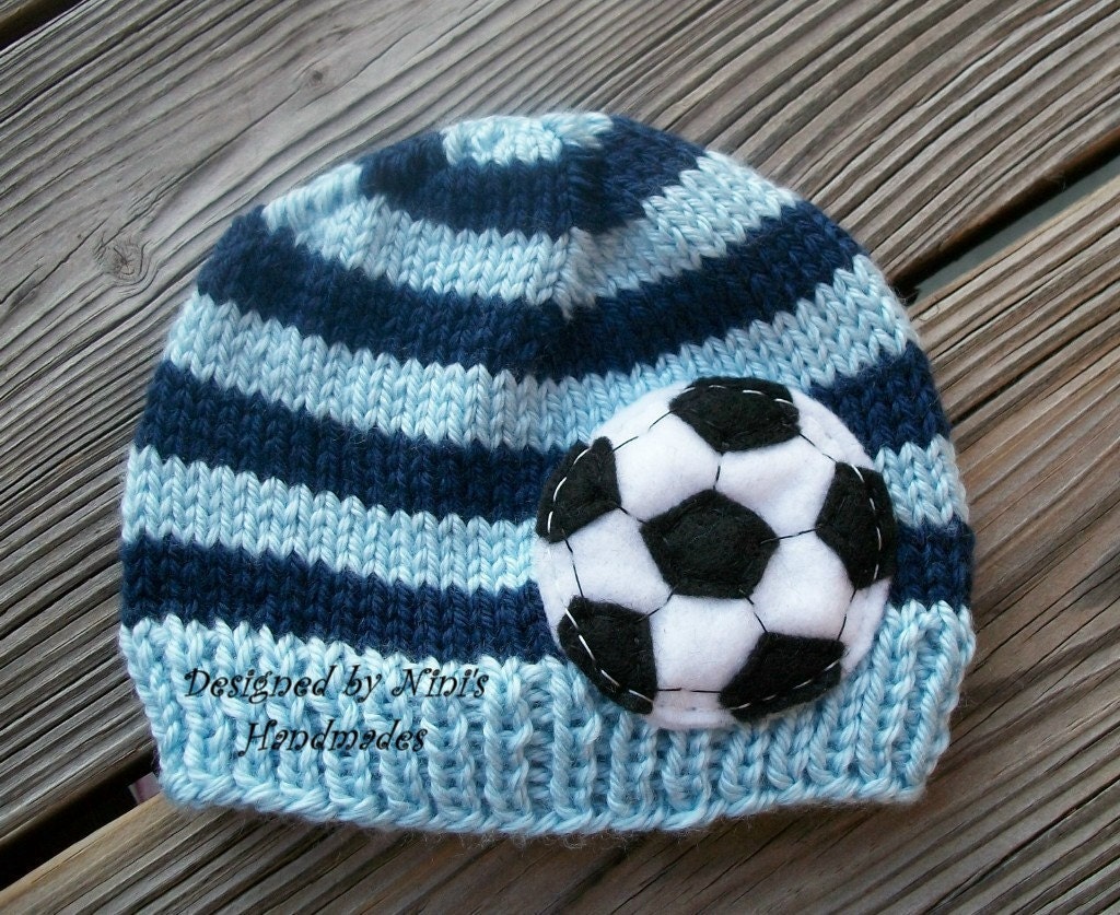 BOY SOCCER Beanie-   For Custom Orders and Current Turnaround time Read below Description