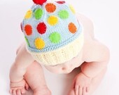 BABY BOY CUPCAKE HAT 12 Months
