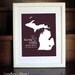 Personalized Wedding Gift : Custom Wedding Location and State Map Print - 8x10 / North Carolina - Any State or Country Available