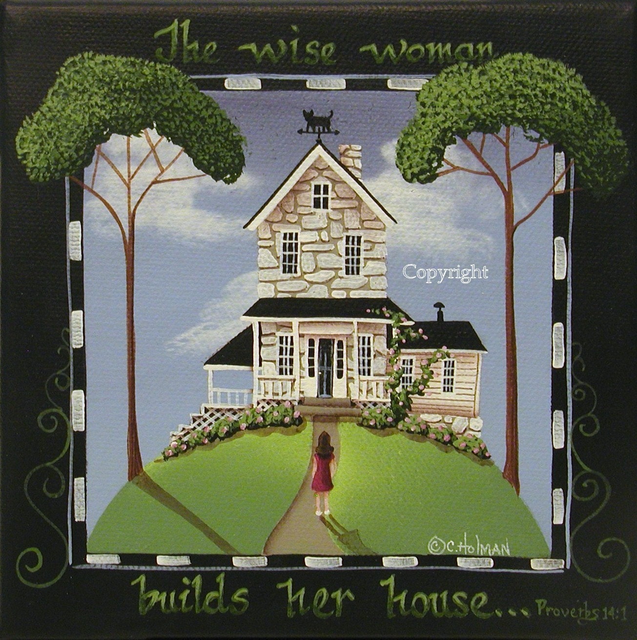 Folk Art Print The Wise Woman