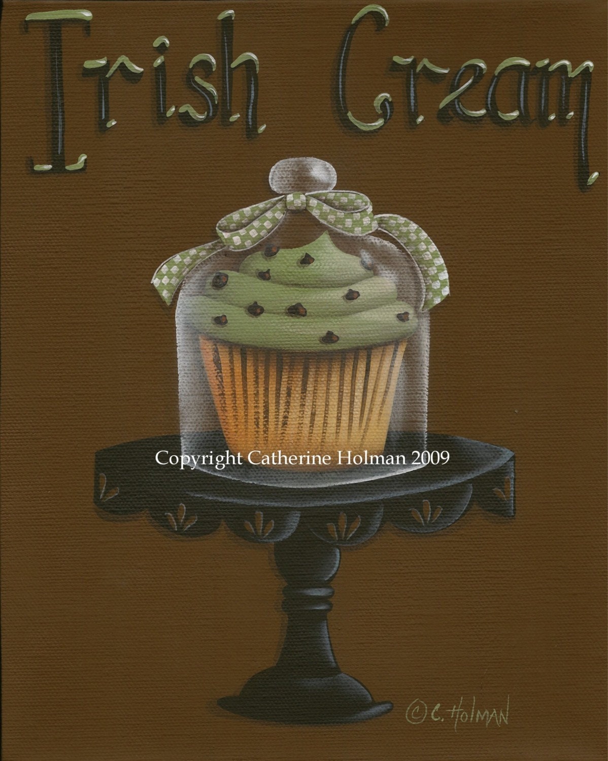 Cupcake Art Print Irish Cream
