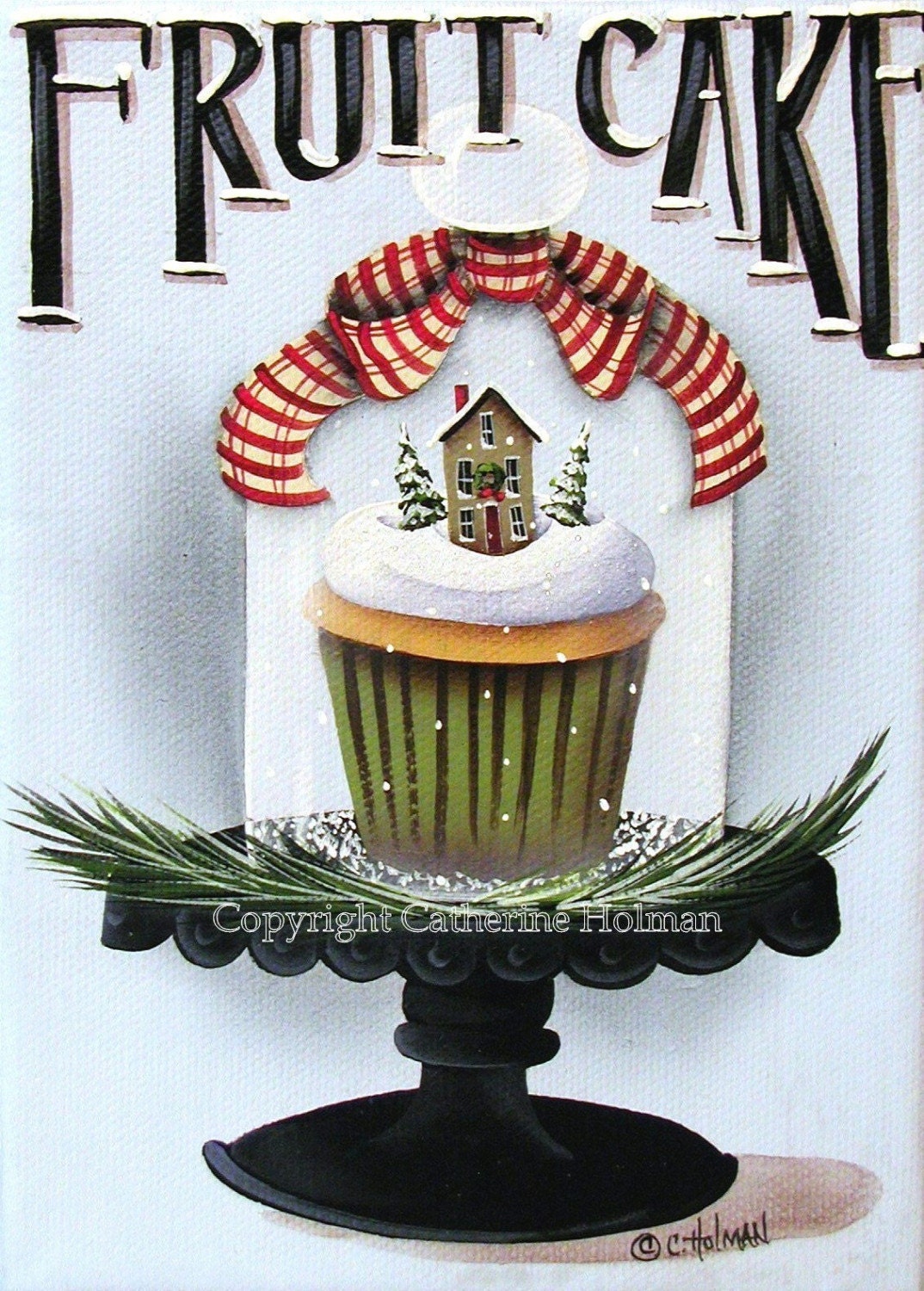 Cupcake Print Fruit Cake