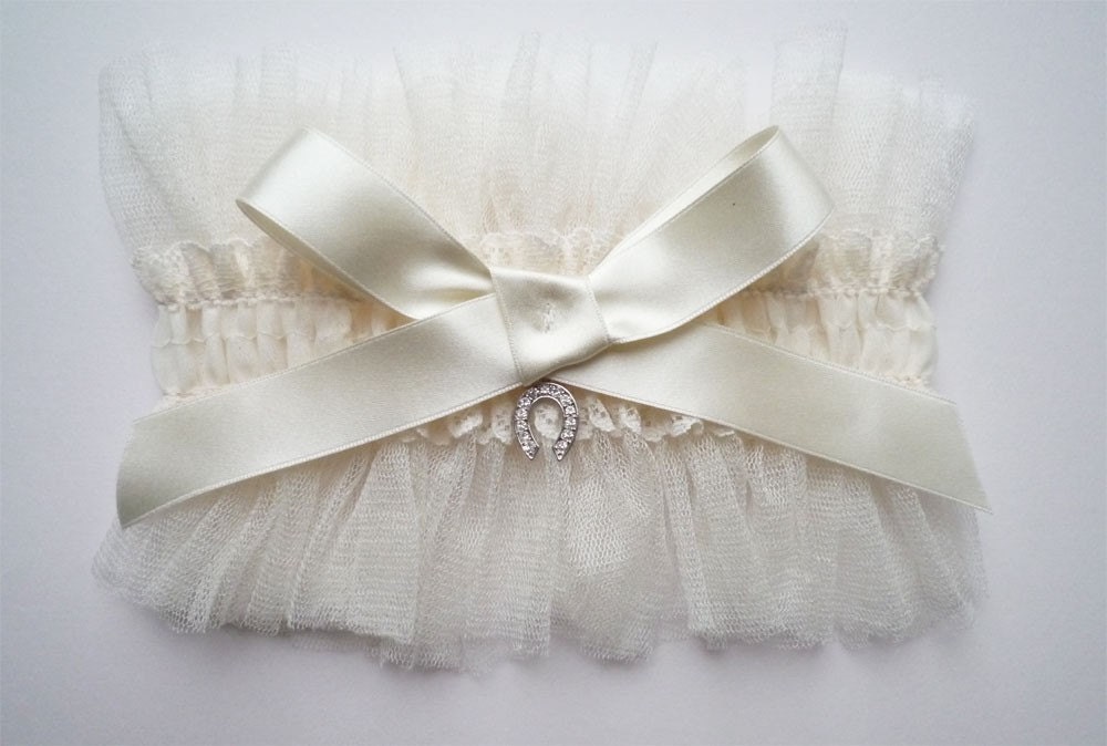 ethereal silk tulle garter
