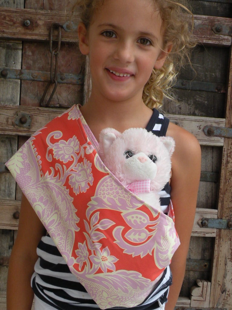 READY TO SHIP-Just Like Mommy Baby Doll Sling- Tangerine-Free Shipping When Purchased With A Wrap