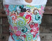 Limited-LIGHTWEIGHT STRETCHY Baby Wrap Sling Carrier-White Garden-DvD Included-One Size Fits ALL
