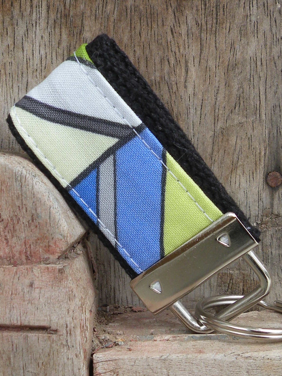 READY To Ship-MINI-MINI Keychain-Cheveron on Black