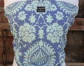 SUPER LIGHTWEIGHT-Organic BAMBOO Baby Sling Wrap Carrier-Bali Gate on White-Newborn through Toddler- DvD Included