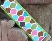 READY TO SHIP-Beautiful Key Fob/Keychain/Wristlet-Multi Dots on Lime