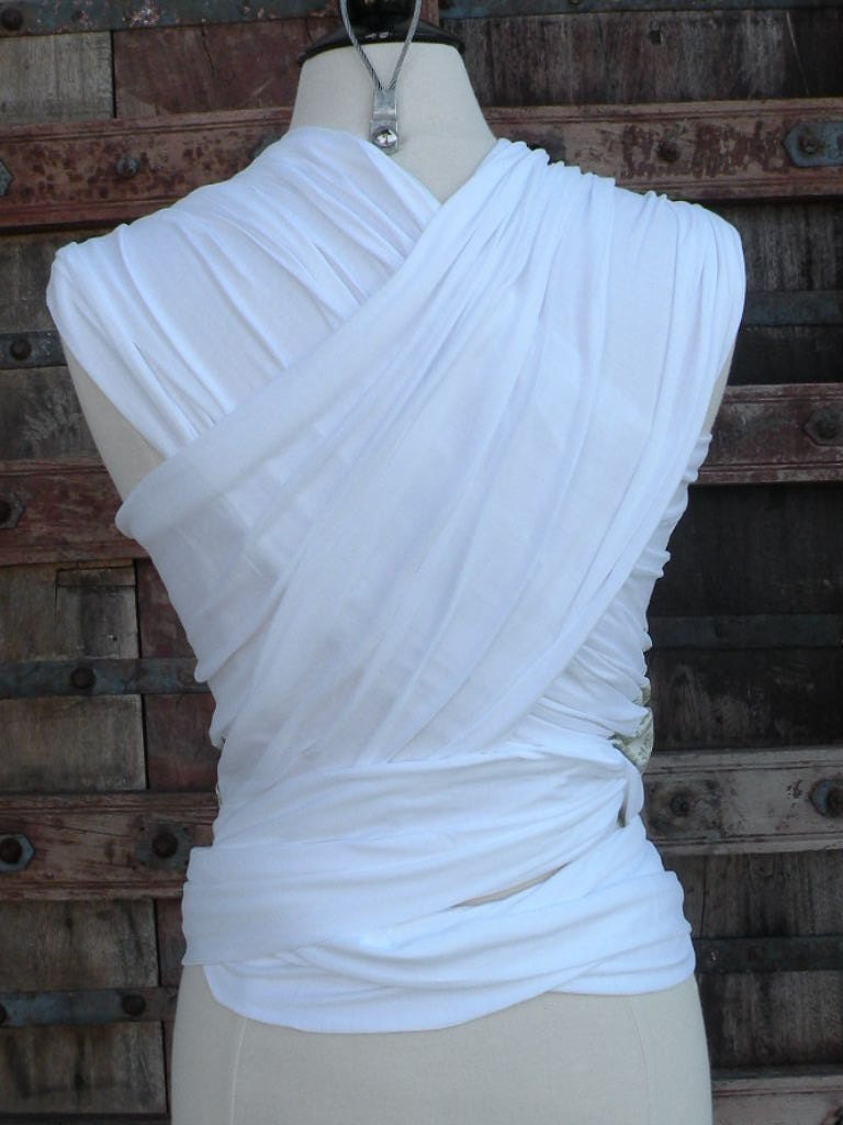 ORGANIC BAMBOO Baby Wrap Sling Carrier-Roundabout-One Size Fits All-Newborn to Toddler-DvD Included