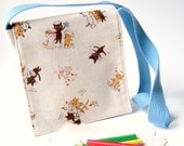 Blue Kitty - Little Kids Messenger Bag - Blue Strap