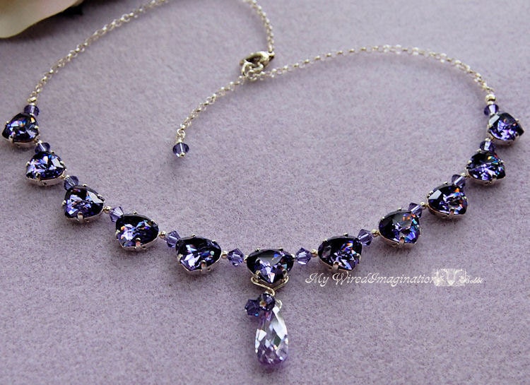 Swarovski Tanzanite Crystal Necklace