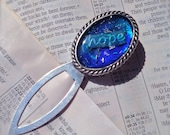 Hope Bookmark Blue Resin