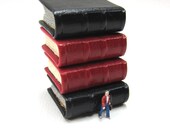 Miniature  Black Leather Book