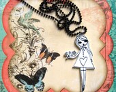 Gorgeous shrinkie plastic necklace with ball chain