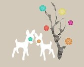 Little fawns - blank card