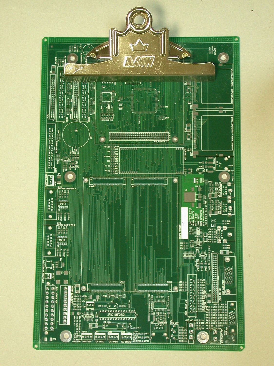 Recycled CIRCUIT BOARD Large Geek CLIPBOARD lc4