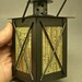 RECYCLED CIRCUIT BOARD Geek Vintage Black Metal Lantern Candle Holder