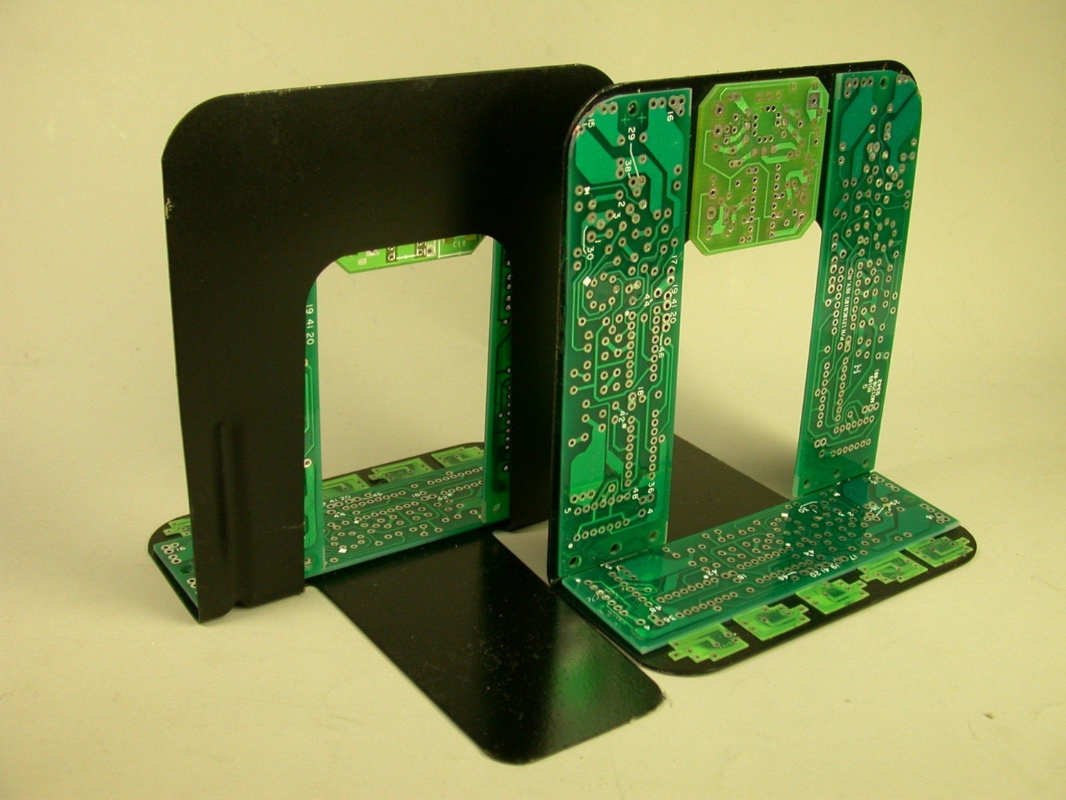 RECYCLED Computer CIRCUIT BOARD GEEKERY BOOKENDS for the Bookworm for HOME or OFFICE