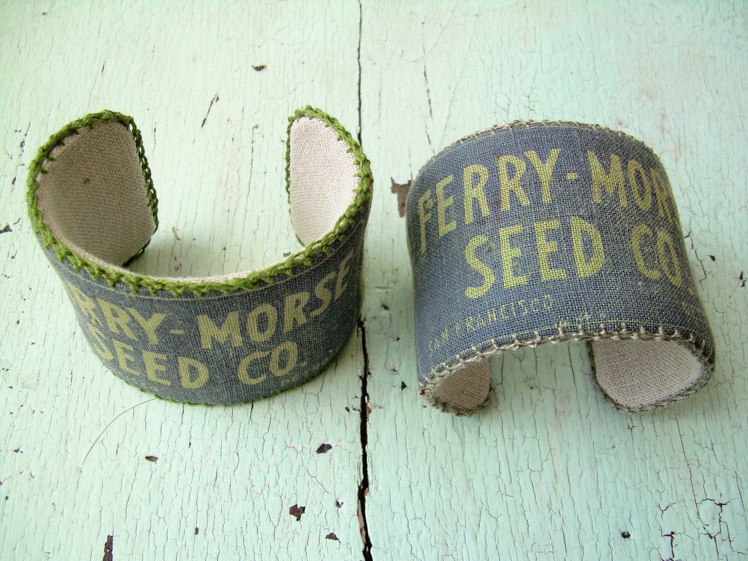 Cuff Bracelet - Vintage Seed Textile