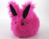 Fuchsia the Hot Pink Bunny Faux Fur Plushie Momma Size