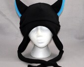 Kitty Cat with Ties Earflap Beanie Animal Fleece Hat Anime Lolita Cosplay Skiing Snowboarding Gothic Punk AVIATOR
